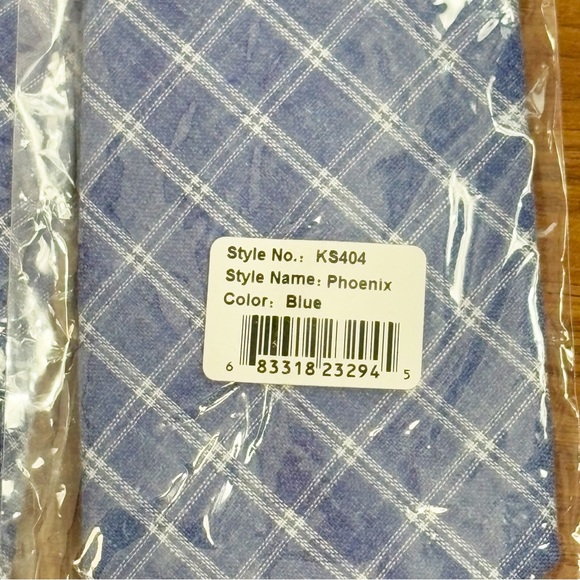 Bundle of 4 NWT Knot Society Assorted Blue Print Cotton Men's Ties - Picture 10 of 12